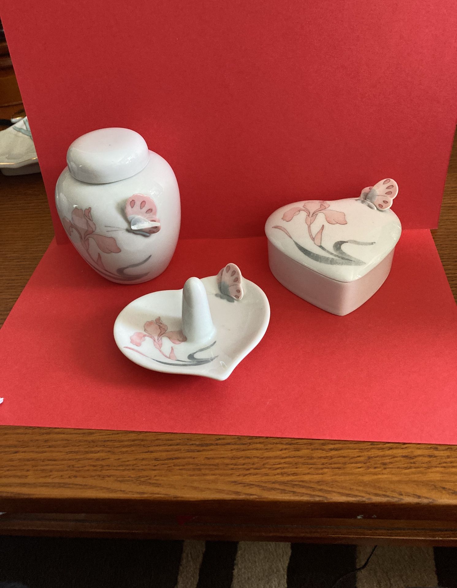Ceramic Petite Vase , Ring Holder & Heart Shape Box