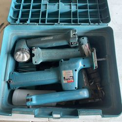 Five Piece Makita Battery Pack Tool Set With Charger And Case!