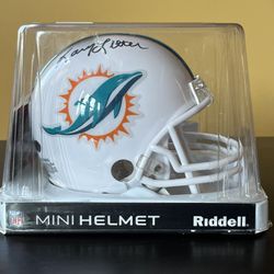 Larry Little Autograph Mini Helmet Leaf Certified COA Riddell Signature Signed Miami Dolphins
