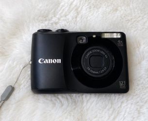 Canon PowerShot A1200 12.1MP 4x Optical Zoom Digital Camera Black Tested Works