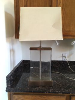 Glass table lamp