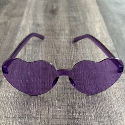 New Purple Heart Novelty Sunglasses