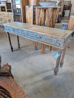 Architectural Salvage Two Drawer Console/Desk