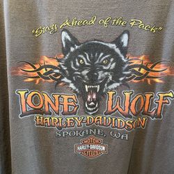 Harley-Davidson Lone Wolf, Spokane, Washington Men’s: 3X T-Shirt