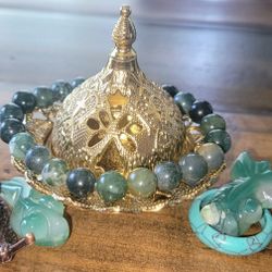 🔮 Brand New Healing Crystal Bracelet- Green Moss Agate🔮