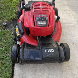 Lawn Mower Troy Bilt Start Right Up Very Good Condition Front Wheel Drive Self Propelled Work Great 