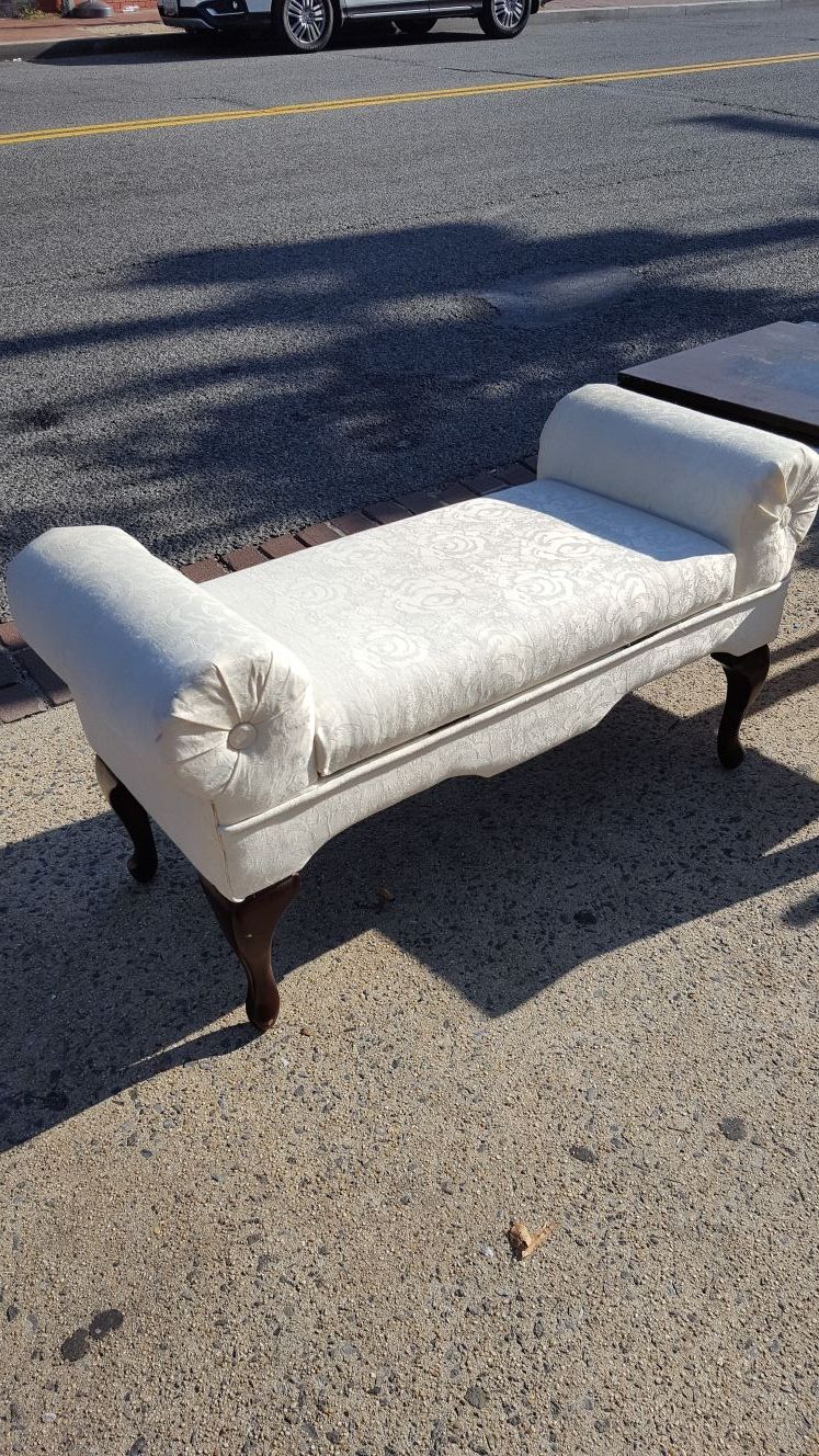 White Storage Bench