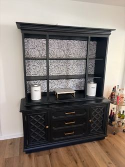 Refinished antique kitchen hutch
