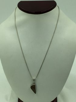 925 STER Silver Agate Necklace 18.5”