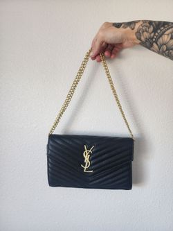 Black quilted bag