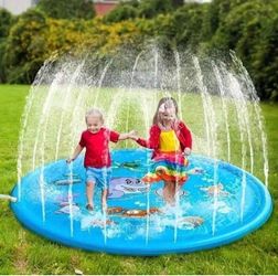 100CM/40inch Summer Outdoor Water Play Toy Dolphin Spray Mat Circular Spray Mat,Courtyard Water Play Mat