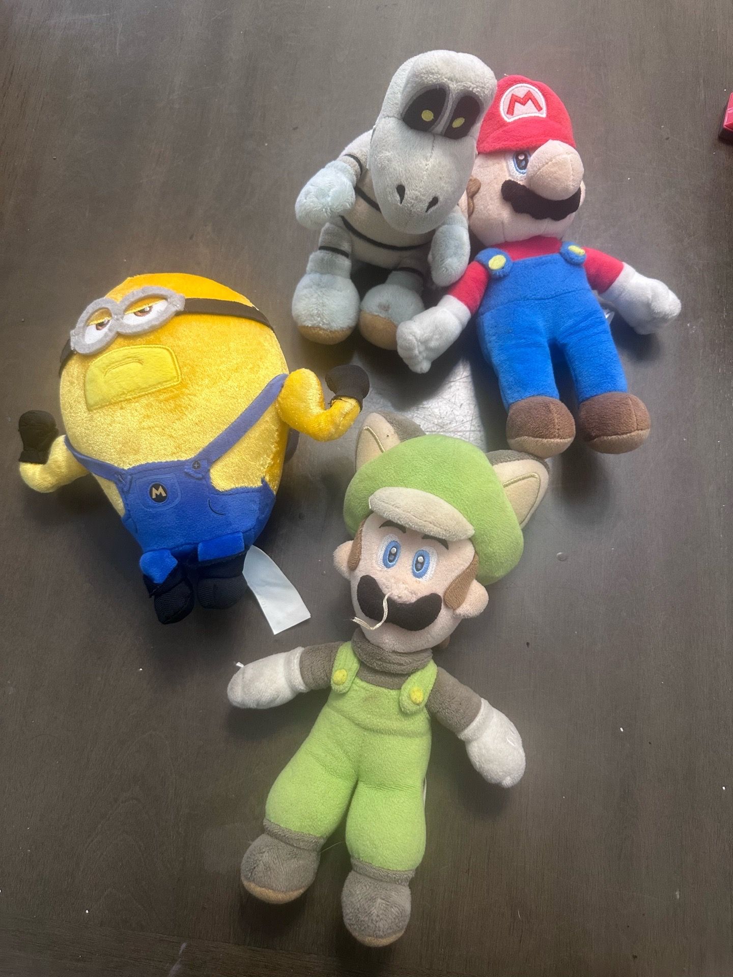 Mario, Luigi, bones, minion plush