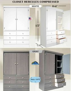 Hercules Tall Large Closet (( Colors 