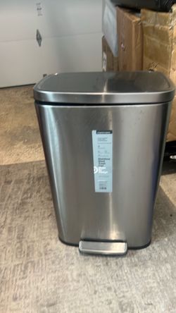 stainless steel trash can