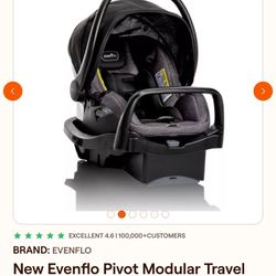 New Evenflo Pivot Modular Travel System (Casual Gray)