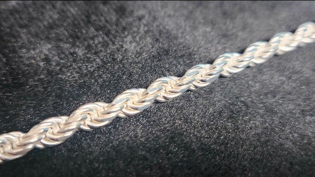 Brand New 4.5mm Silver Rope Chain 22-inch 