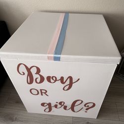 Jumbo gift box for gender reveals or huge gift