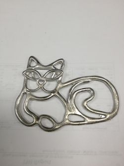 Gayle Clark Pewter Jewelry Cool Cat Pendant