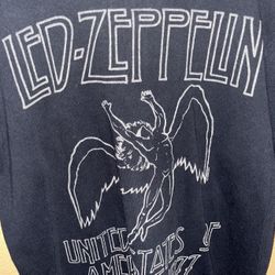 Vintage Y2K Rock Metal Band Tee Shirt LED Zeppelin Tour Concert 