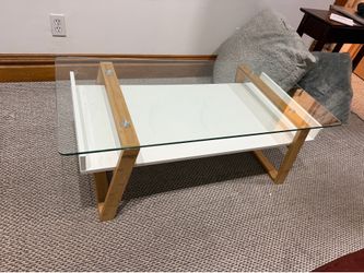 Glass coffee table