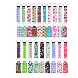 Neoprene Wristlet Keychain Lanyards & Lip Balm Lip Stick Key Holders 40 Pieces