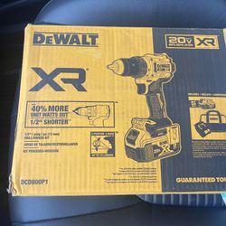 DEWALT 20V MAX XR Lithium-Ion Cordless Compact 1/2 in. Drill/Driver Kit, 20V MAX 5.0Ah Battery, and Charger