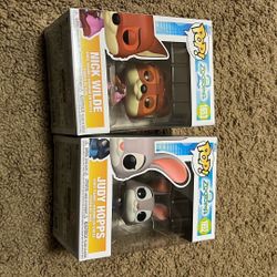 Zootopia 2 Nick Wilde And Judy Hopps Funko Pop Figurines 