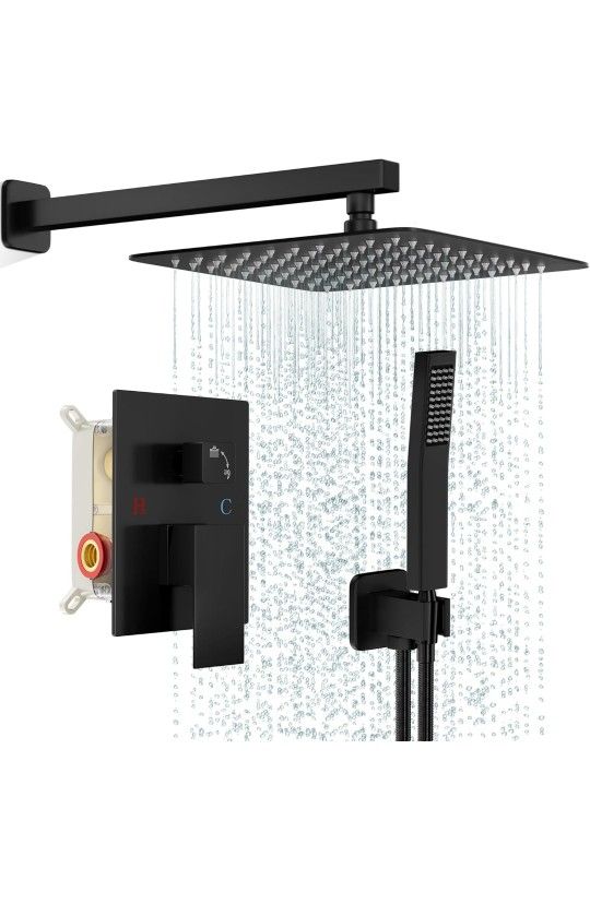 Shower System Set Black ( Brand New, Never Used ) For $60