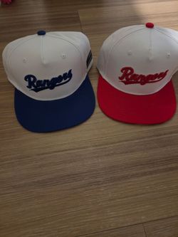 Texas Rangers first responders hat blue or red