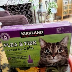 Kirkland (Costco Brand) Flea & Tick Control For Cats 5 Lbs. & Over. Brand New (6) Month Supply. 