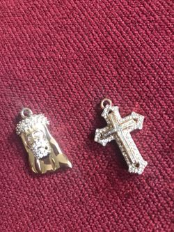 Cross & Jesus pendant