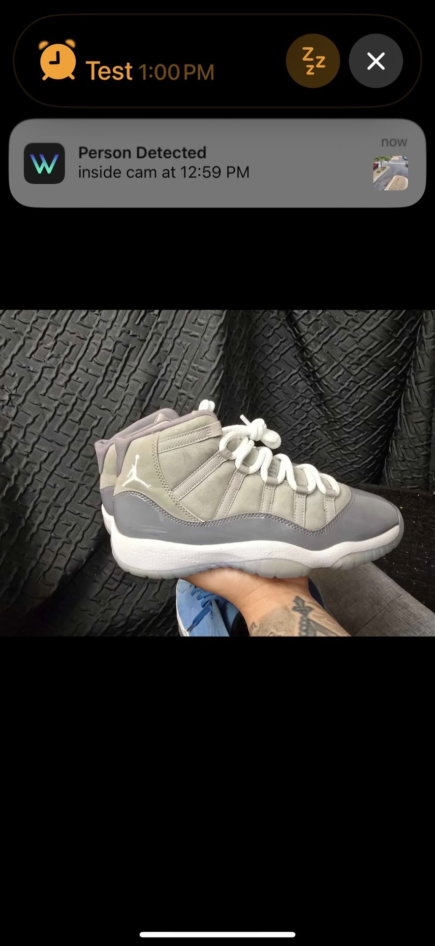JORDAN RETRO 11s COOL GRAY SIZE G.S 7Y