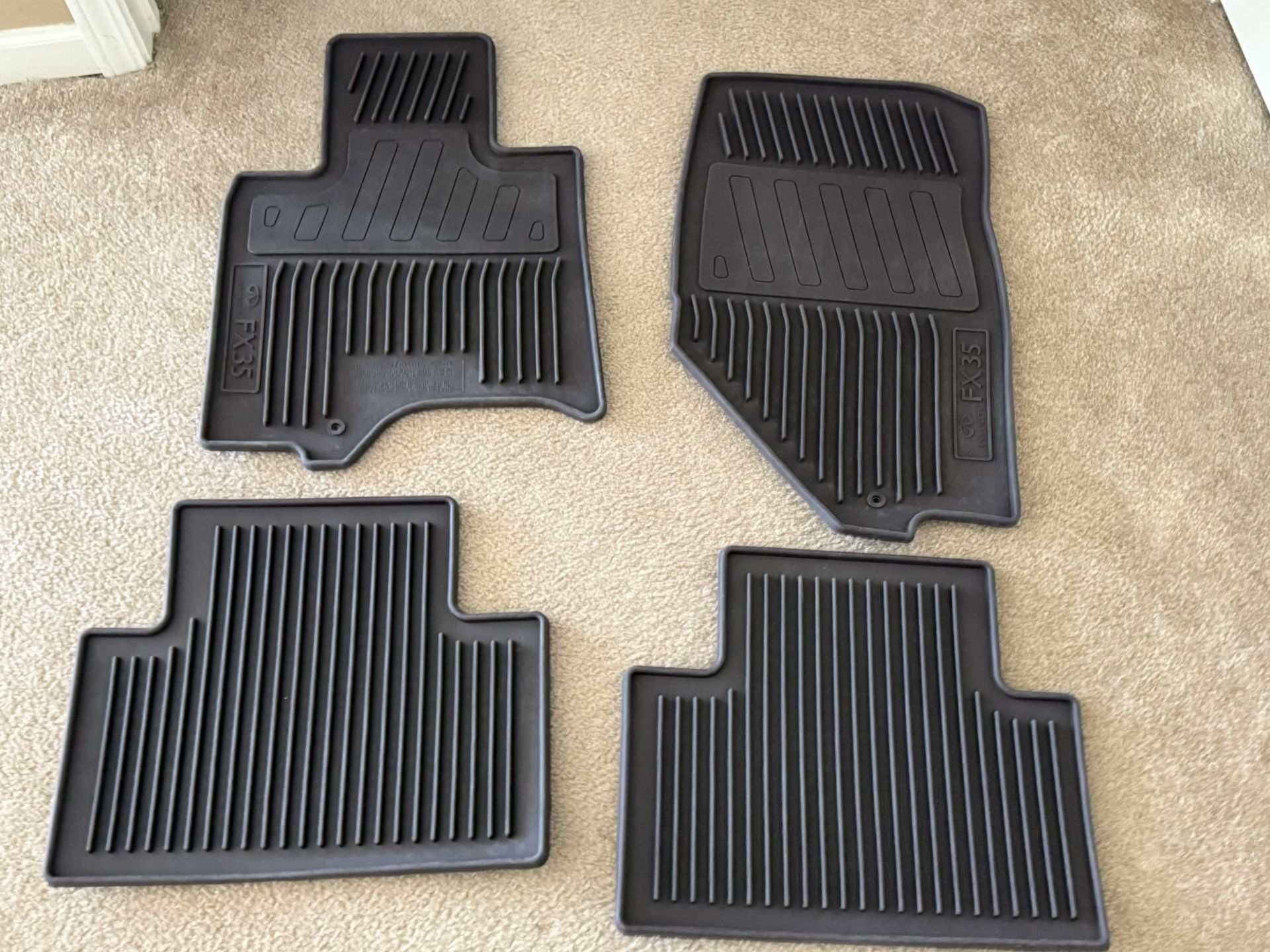 Infiniti OEM FX35FX50 Rubber Weather Mats (Brown)