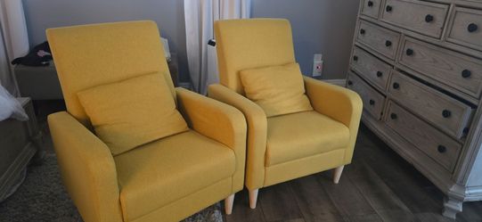Two Yellow Accent Chairs