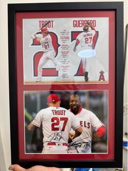 Trout and Vladi signed frame