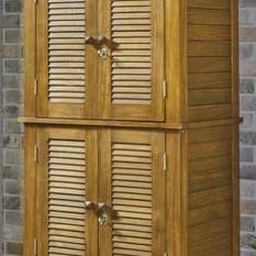 New Acacia Wood Patio Furniture Large Outdoor Storage Cabinet Brown Organizer 