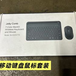 Portable wireless keyboard and mouse combo