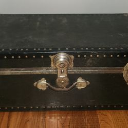 Vintage Black Storage Trunk