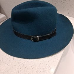 100% Wool Teal Women's Hat
