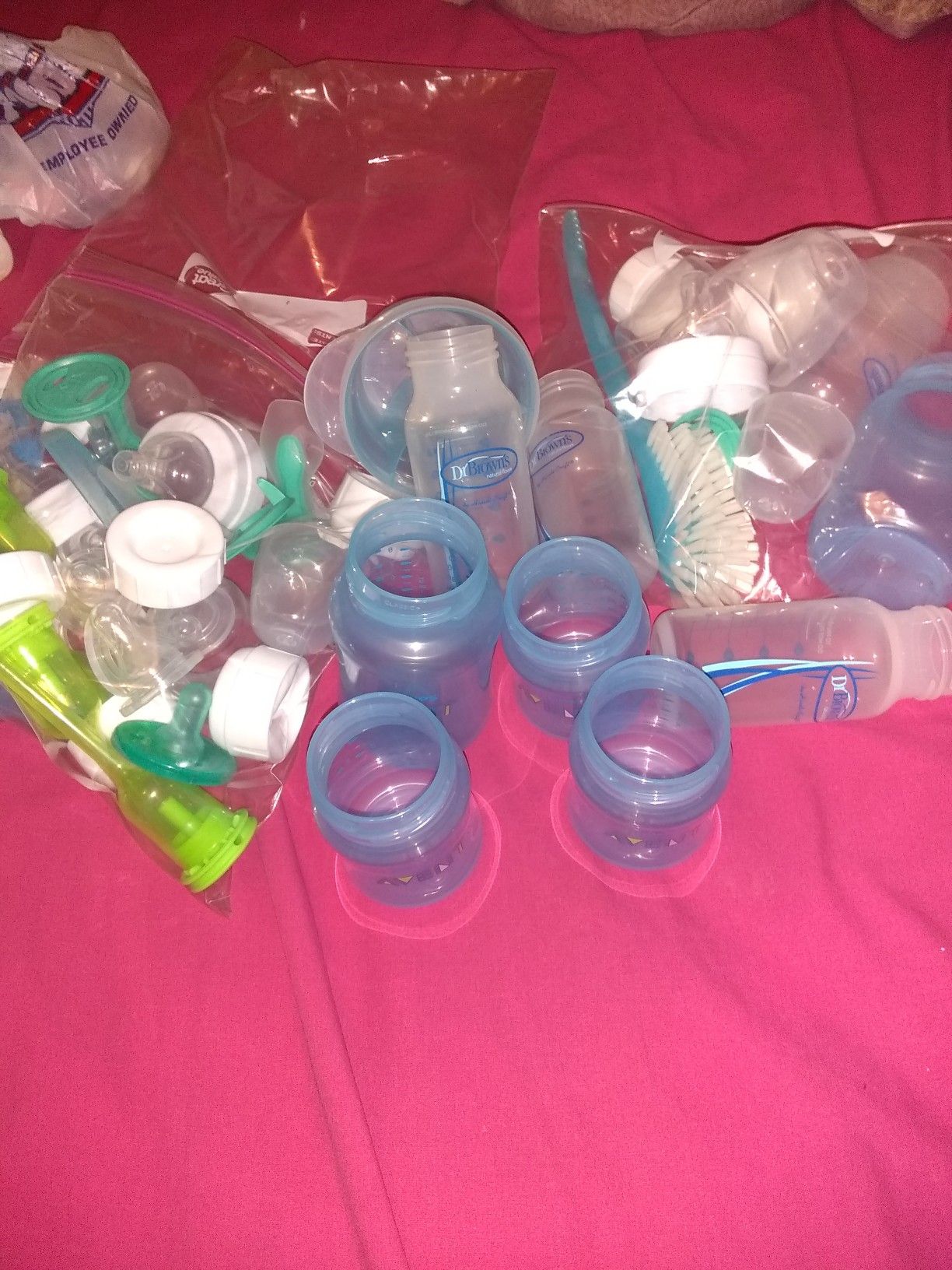 I have baby clothes, bottles, wipes & Pampers