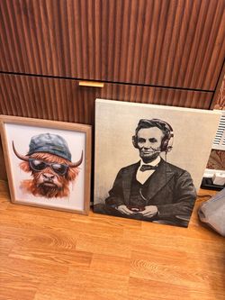New funny artwork, a Lincoln gaming and buffalo sunglasses hat