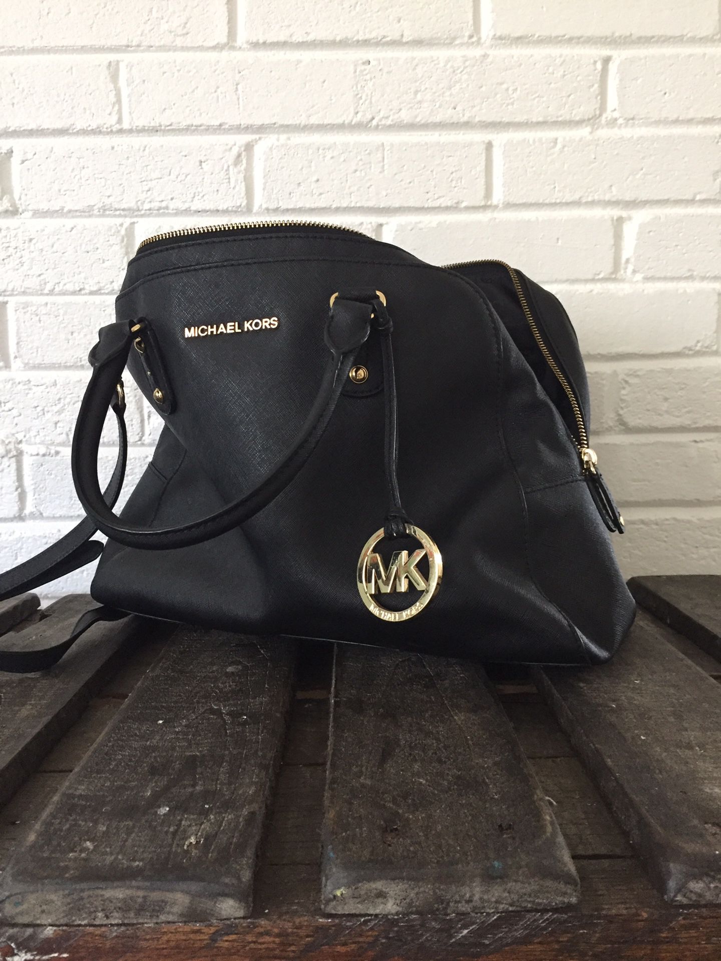 Michael Kors black and gold purse