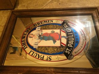 Vintage St Pauli Brewery Bremen 3D glass sign