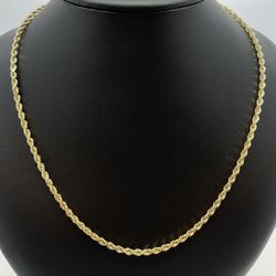 New 14K Solid Gold Rope Chain 