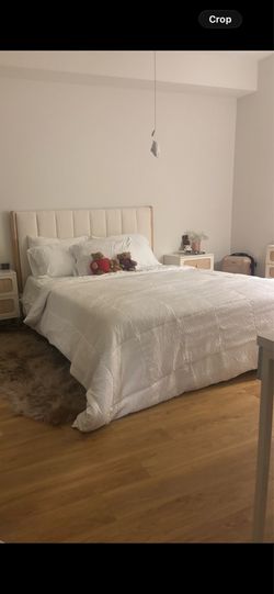 Queen size bed frame and mattress $200 for both