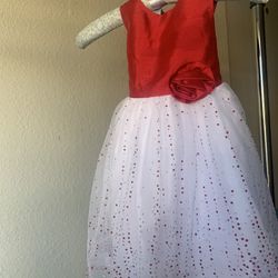 Red & white Dress 