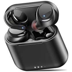 TOZO T6 Wireless Earbuds, Bluetooth Ear Buds, Stereo Sound in Ear Headphones, 50 Hours Playtime, AI Clear Call, Wireless Charging Case, APP Customizab