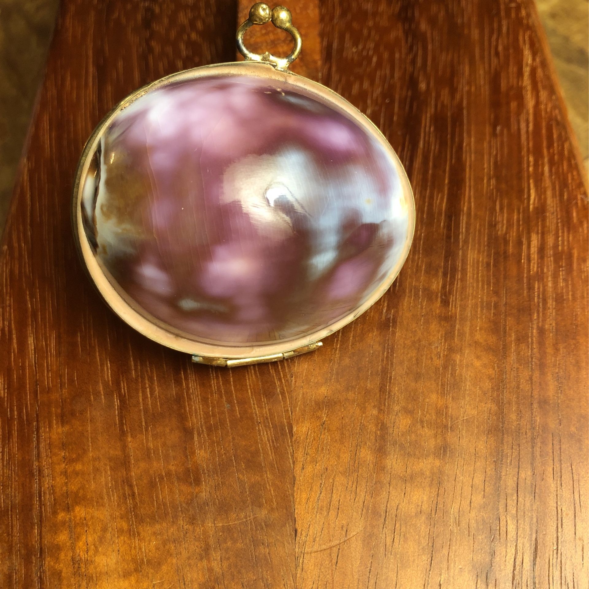 Purple Shell Locket Box