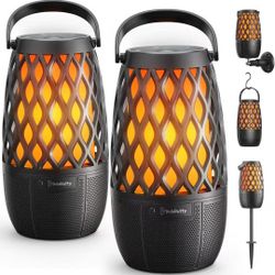 Upgraded Outdoor Speakers Gift for Men Bluetooth Speaker with lights Multi-Sync up to 100 Speakers Auto-Pairing HD