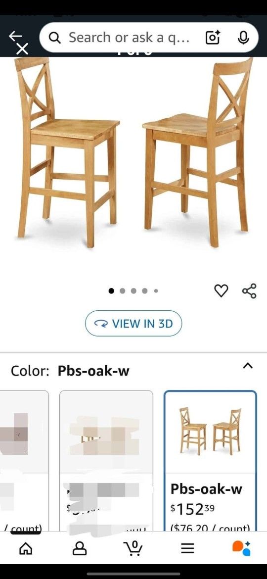 New Oak counter height stools set of 2
$85 for both

Sillas de madera para barra nuevas $85 por las 2